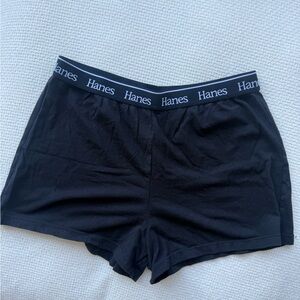 Hanes Black Women's Lounge Shorts